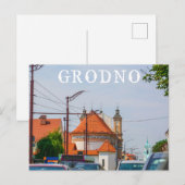 Architectuur van de stad Belarus Grodno Cityscape Briefkaart (Voorkant / Achterkant)