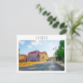 Architectuur van de stad Belarus Grodno Cityscape Briefkaart (Staand voorkant)