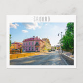 Architectuur van de stad Belarus Grodno Cityscape Briefkaart