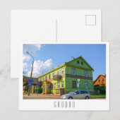 Architectuur van de stad Belarus Grodno Cityscape Briefkaart (Voorkant / Achterkant)