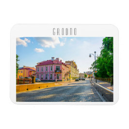 Architectuur van de stad Belarus Grodno Cityscape Magneet