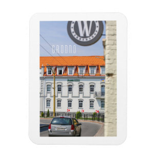 Architectuur van de stad Belarus Grodno Cityscape Magneet