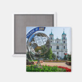 Architectuur van de stad Belarus Grodno Cityscape Magneet (Voorkant / Achterkant)