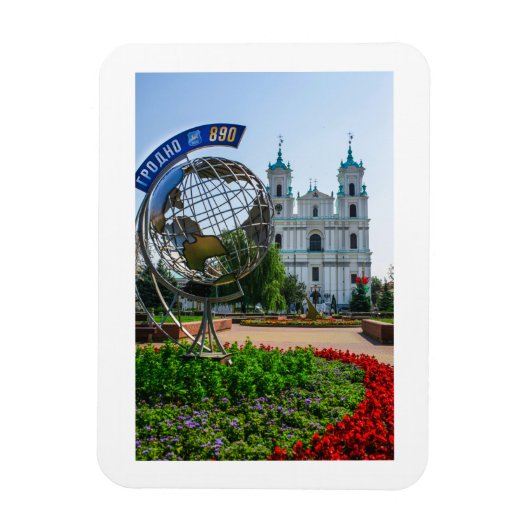 Architectuur van de stad Belarus Grodno Cityscape Magneet (Verticaal)