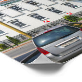 Architectuur van de stad Belarus Grodno Cityscape Poster (Hoek)