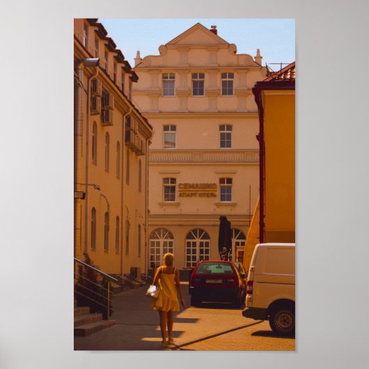 Architectuur van de stad Belarus Grodno Cityscape Poster (Voorkant)