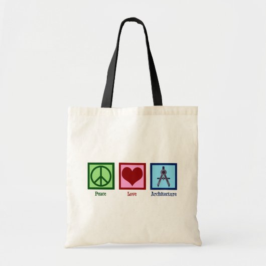 Architectuur van de Vredesliefde voor architect Tote Bag (Voorkant)