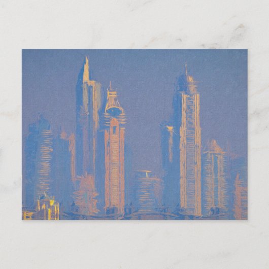 Architectuur van Dubai Art Briefkaart (Voorkant)