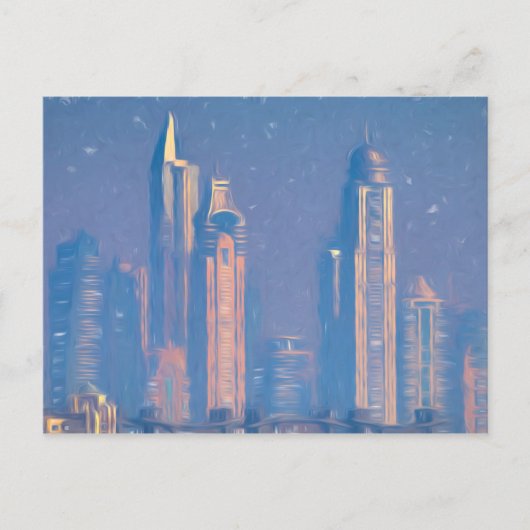 Architectuur van Dubai Kunst Briefkaart (Voorkant)