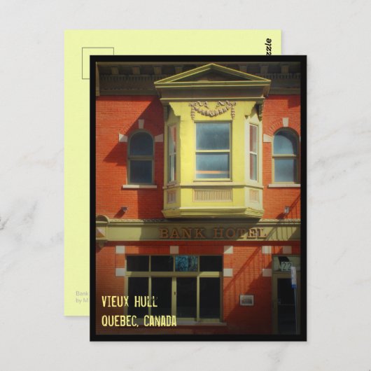 Architectuur van een bankhotel in het centrum van  briefkaart (Voorkant / Achterkant)