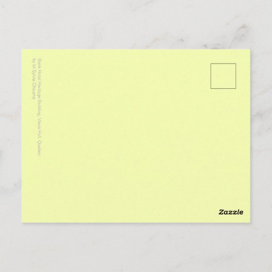 Architectuur van een bankhotel in het centrum van  briefkaart (Achterkant)