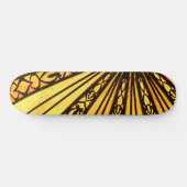 Architectuur van gele radiale lijnen persoonlijk skateboard (Horizontaal)