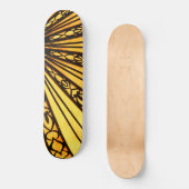 Architectuur van gele radiale lijnen persoonlijk skateboard (Voorkant)