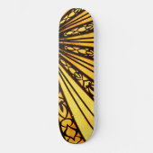 Architectuur van gele radiale lijnen persoonlijk skateboard (Voorkant)