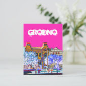 Architectuur van Grodno Belarus Briefkaart (Staand voorkant)