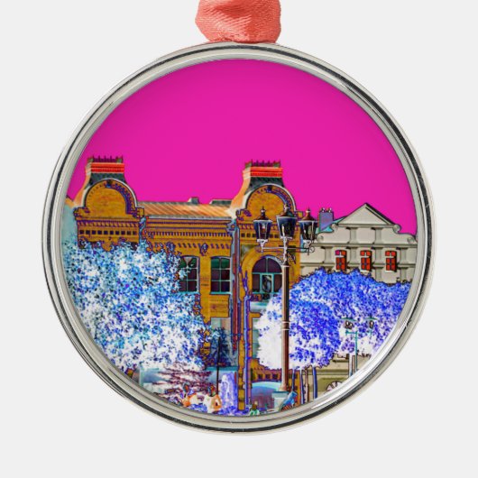 Architectuur van Grodno Belarus Metalen Ornament (Voorkant)