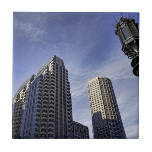 Architectuur van het centrum van Boston Tegeltje (Voorkant)