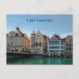 Architectuur van het meer van Luzern Briefkaart