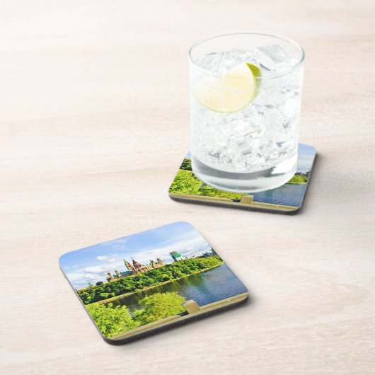 Architectuur van het parlement Hill Ottawa. Bestel Bier Onderzetter (Rechterzijde)