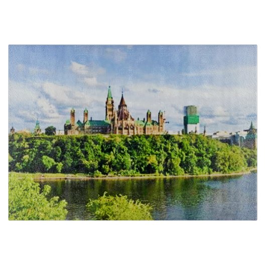 Architectuur van het parlement Hill Ottawa. Bestel Snijplank (Voorkant)
