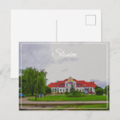 Architectuur van het Wit-Russische treinstation Sl Briefkaart (Voorkant / Achterkant)