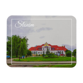 Architectuur van het Wit-Russische treinstation Sl Magneet