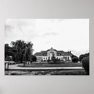 Architectuur van het Wit-Russische treinstation Sl Poster