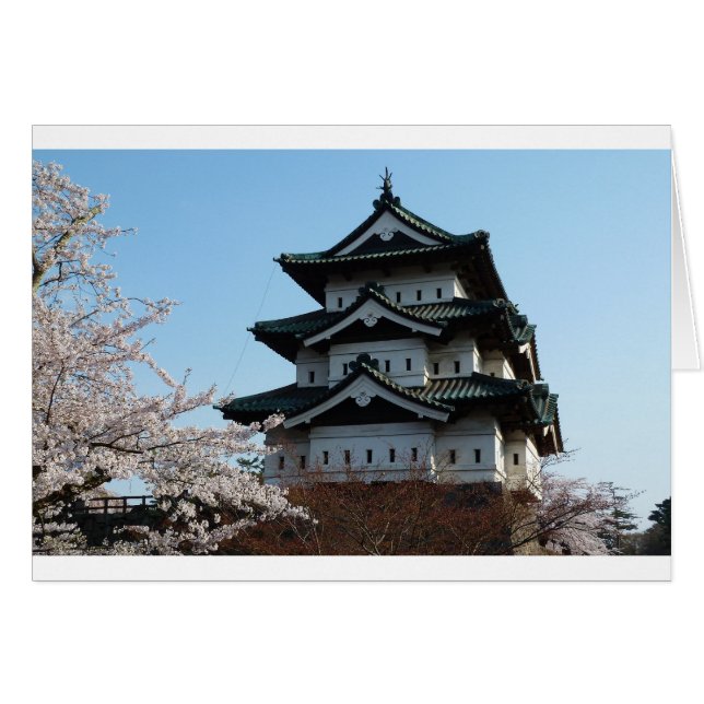 Architectuur van Japanse Castle-gebouwen Historisc (Voorkant Horizontaal)