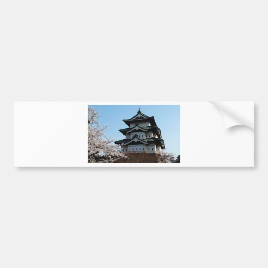 Architectuur van Japanse Castle-gebouwen Historisc Bumpersticker (Voorkant)