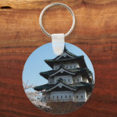 Architectuur van Japanse Castle-gebouwen Historisc Sleutelhanger (Voorkant)