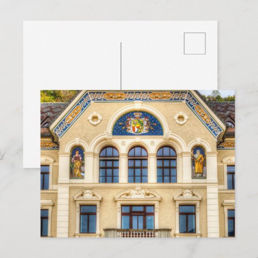 Architectuur van Liechtenstein Feestdagenkaart (Voorkant / Achterkant)