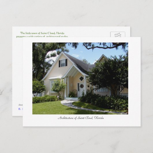 Architectuur van Saint Cloud in Florida Briefkaart (Voorkant / Achterkant)