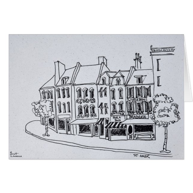 Architectuur van Saint-Omer, Frankrijk (Voorkant Horizontaal)