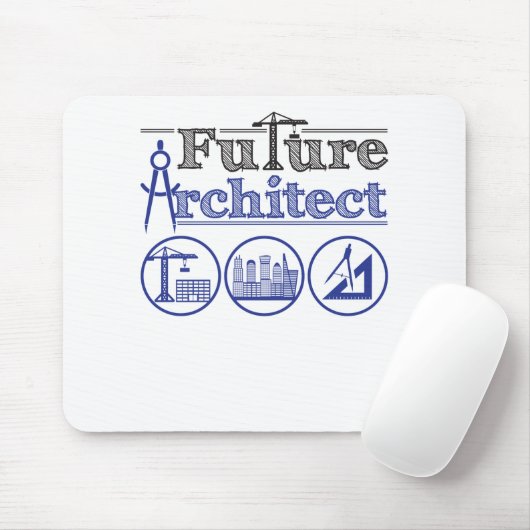 Architectuur van toekomstige architecten muismat (Met muis)