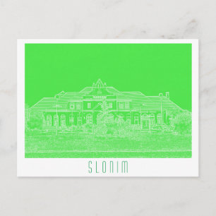 Architectuur van Wit-Russisch Slonim Train Station Briefkaart
