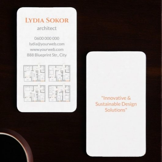 Architectuur Visitekaartje met Blueprints