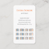 Architectuur Visitekaartje met Blueprints (Voorkant)