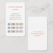 Architectuur Visitekaartje met Blueprints (Voorkant / Achterkant)