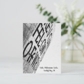 Architectuur voor zwarte en witte woordregistratie briefkaart (Staand voorkant)