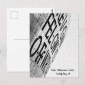 Architectuur voor zwarte en witte woordregistratie briefkaart (Voorkant / Achterkant)