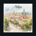 Architectuur Waterverf Malaga Spanje Magneet<br><div class="desc">Dit is een prachtige Malaga Spanje Magnet die het unieke stadsbeeld en de architectuur van de Spaanse stad laat zien. Maakt een geweldig reissouvenir en cadeau-idee voor elke vakantie naar Spanje. Koop het nu.</div>