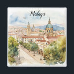 Architectuur Waterverf Malaga Spanje Magneet<br><div class="desc">Dit is een prachtige Malaga Spanje Magnet die het unieke stadsbeeld en de architectuur van de Spaanse stad laat zien. Maakt een geweldig reissouvenir en cadeau-idee voor elke vakantie naar Spanje. Koop het nu.</div>