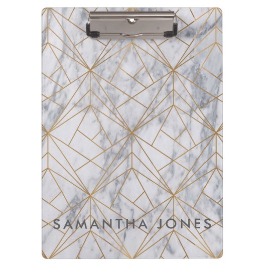 Architectuur Wit marmer goud Klembord (Voorkant)
