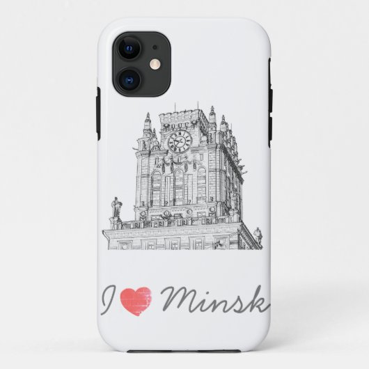 Architectuur Wit-Rusland I Love Minsk City Gates Case-Mate iPhone Case (Achterkant)