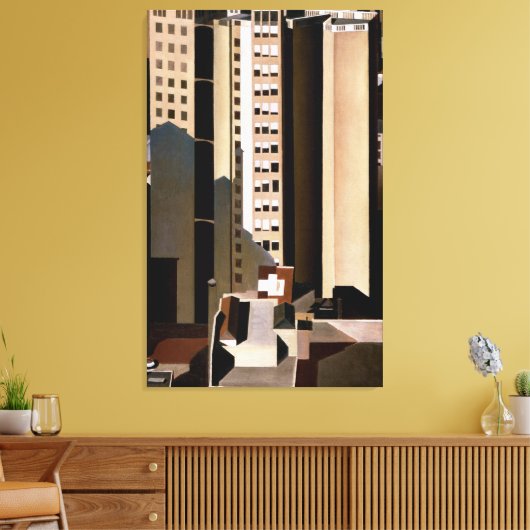  architectuur, wolkenkrabbers door Sheeler, 1922 Canvas Afdruk (Insitu (Woonkamer))
