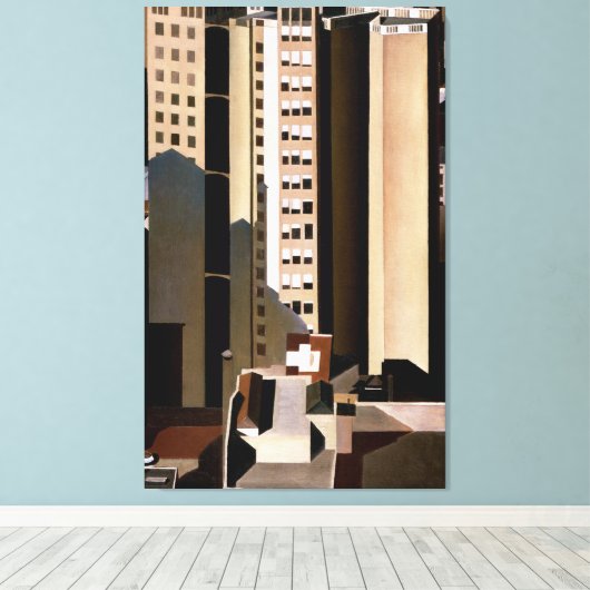 architectuur, wolkenkrabbers door Sheeler, 1922 Canvas Afdruk (Insitu (Houten vloer))