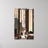 architectuur, wolkenkrabbers door Sheeler, 1922 Canvas Afdruk (Voorkant)