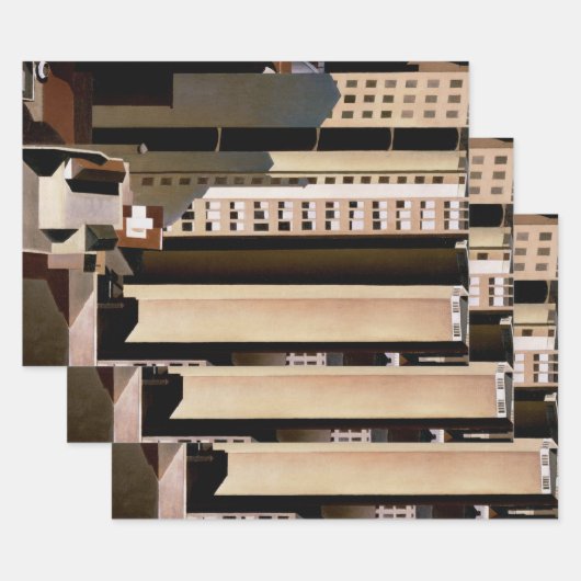  architectuur, wolkenkrabbers door Sheeler, 1922 Inpakpapier Vel (Set)