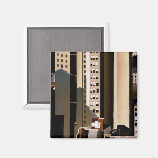  architectuur, wolkenkrabbers door Sheeler, 1922 Magneet (Voorkant / Achterkant)