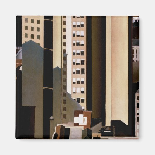  architectuur, wolkenkrabbers door Sheeler, 1922 Magneet (Voorkant)